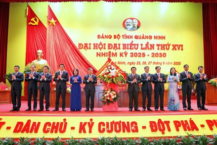 Đại hội Đại biểu Đảng bộ tỉnh Quảng Ninh lần thứ XVI: 55 đồng chí trúng cử Ban Chấp hành Đảng bộ tỉnh khoá XVI, nhiệm kỳ 2025 – 2030